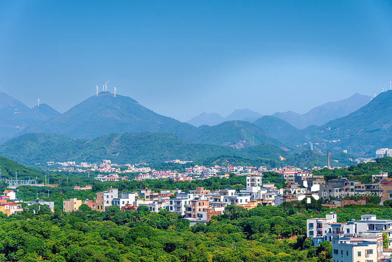 中国广东茂名高州红荔阁远眺风光图片素材