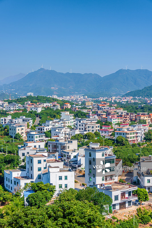 中国广东茂名高州红荔阁远眺风光图片素材