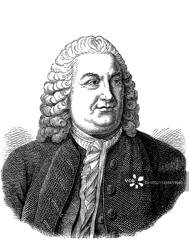 瑞士解剖学家阿尔布雷希特·冯·哈勒图片素材