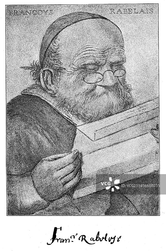 法国作家弗朗索瓦·拉伯雷图片素材