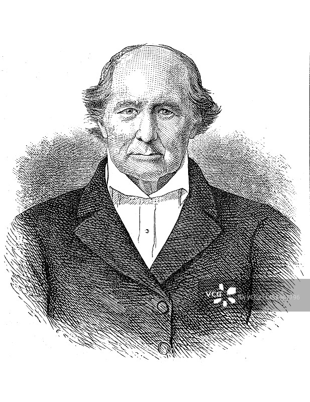 德国天文学家弗里德里希·威廉·奥古斯特·阿格兰德图片素材