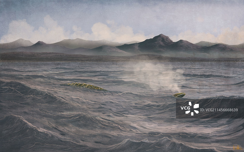 海霸龙海洋爬行动物图图片素材