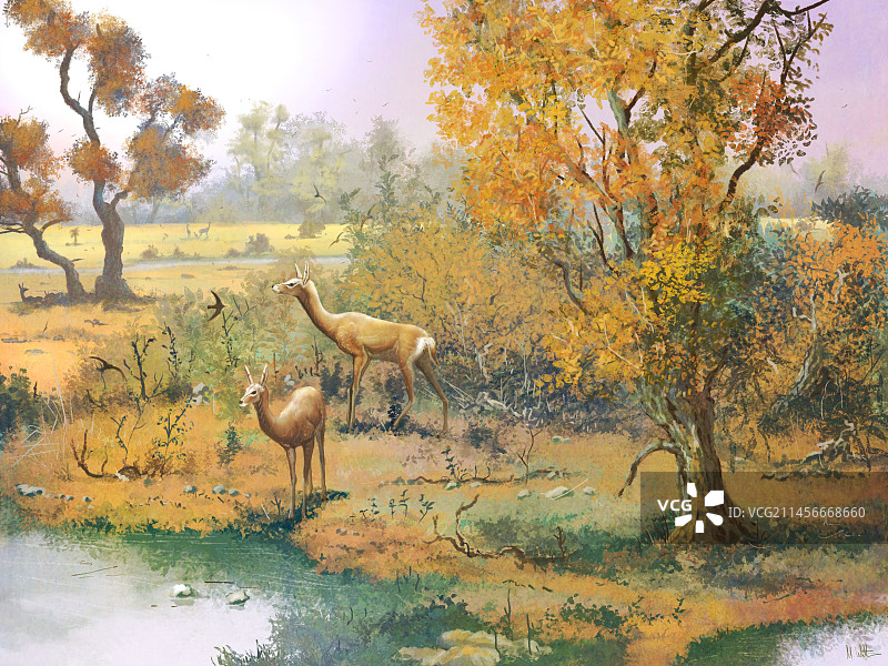 西佛齿兽史前哺乳动物插图图片素材