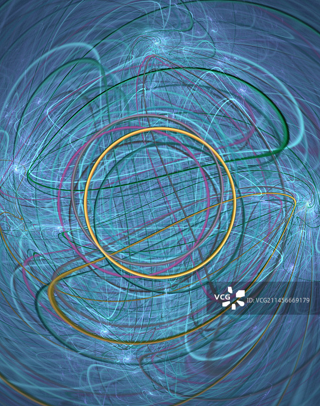 量子纠缠分形图示图片素材