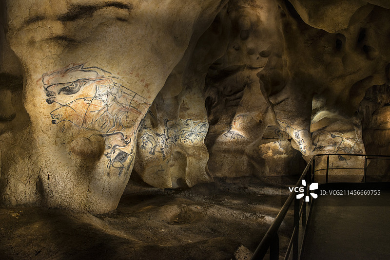 肖维岩洞复制品，法国图片素材