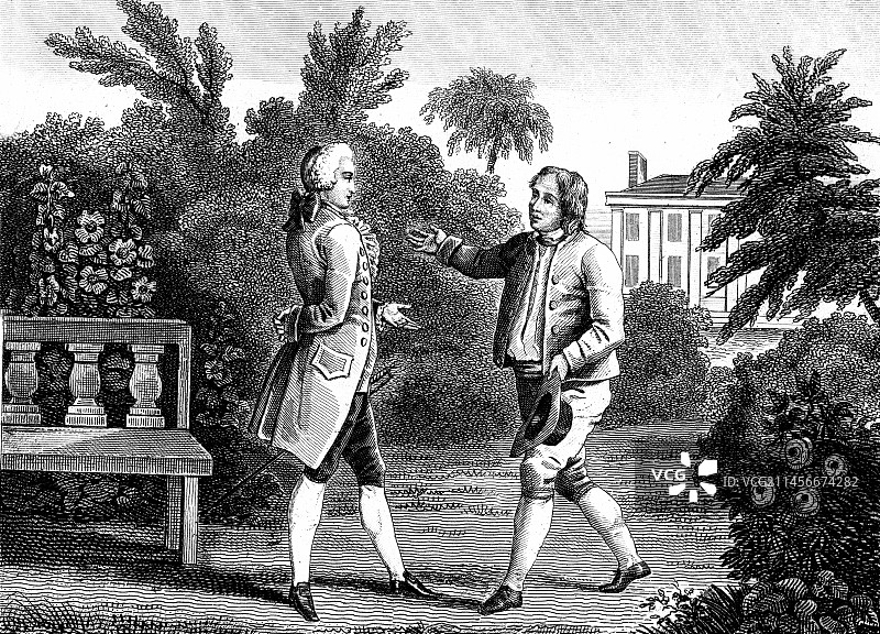 园丁与领主：寓言插画图片素材