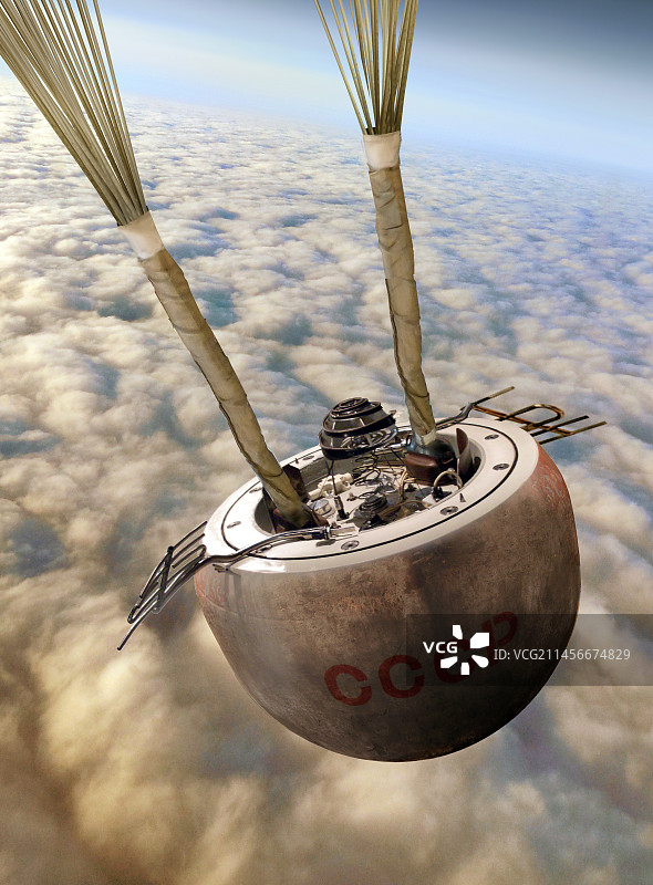 金星4号探测器接近金星插画图片素材