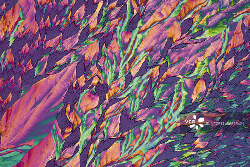 化学混合物偏振光显微照片图片素材