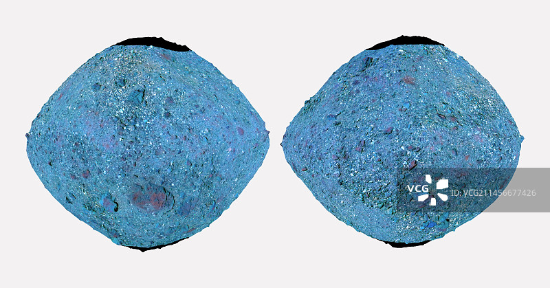 贝努小行星表面的太空风化现象（OSIRIS-REx图像）图片素材