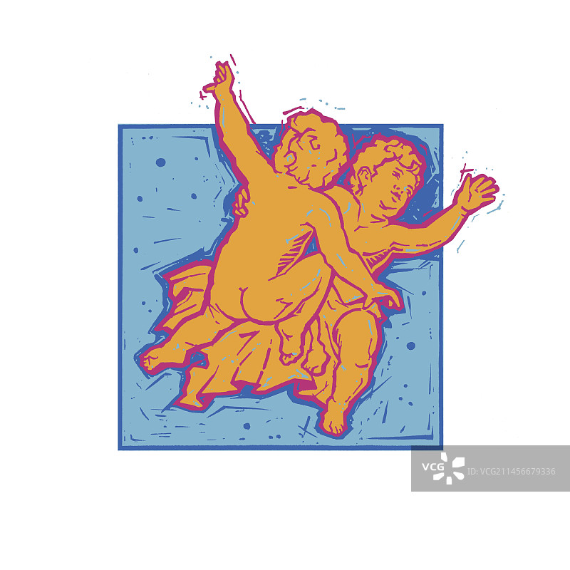 双子座标志，插图图片素材