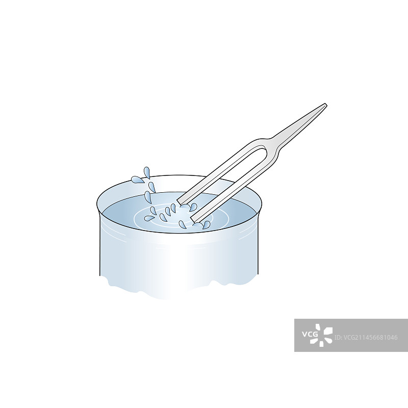 水中音叉振动，图示图片素材