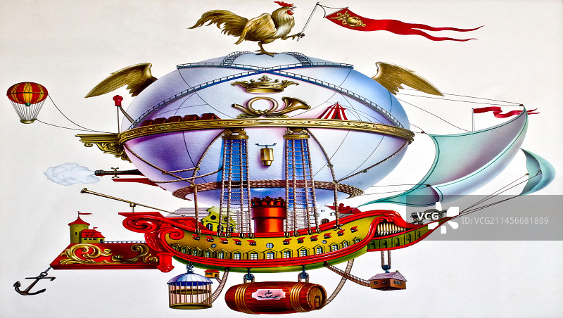 弥涅耳瓦气球插画图片素材