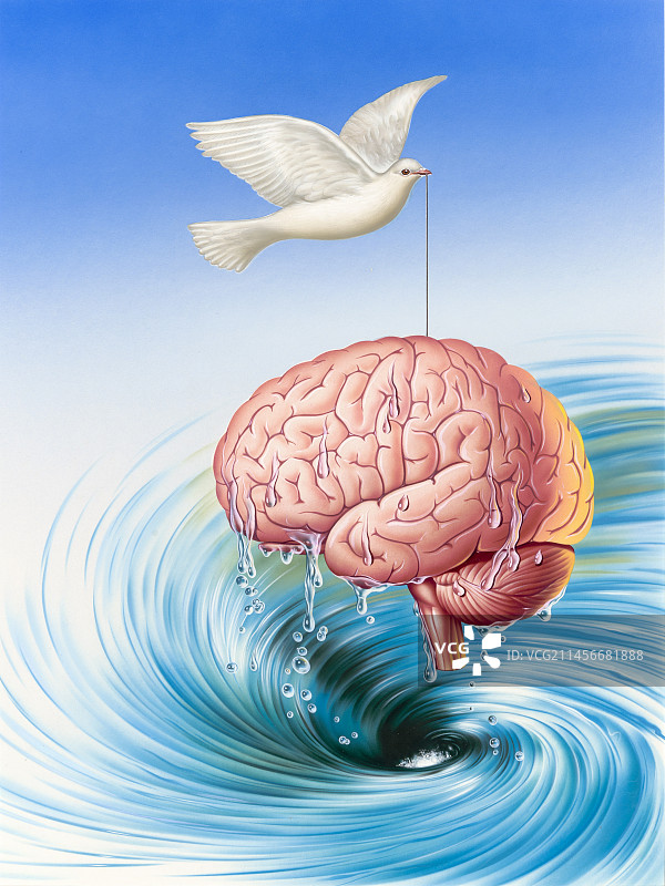 抑郁症治疗概念插图图片素材