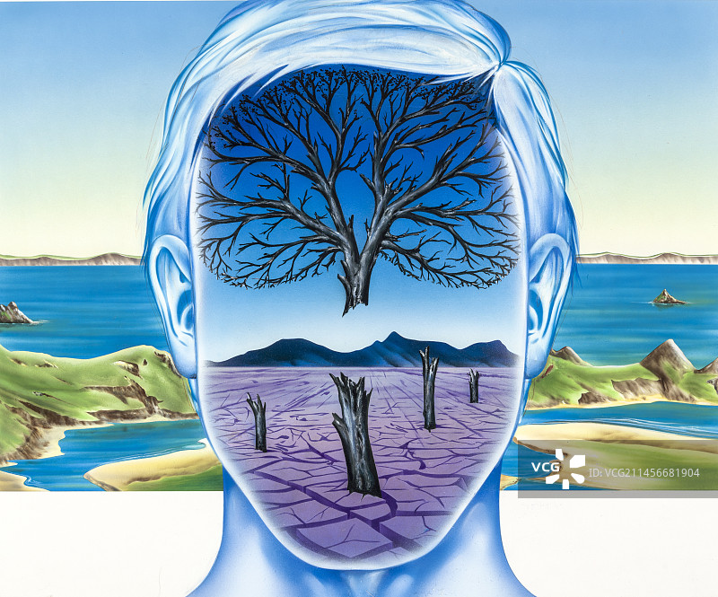 抑郁症概念插图图片素材