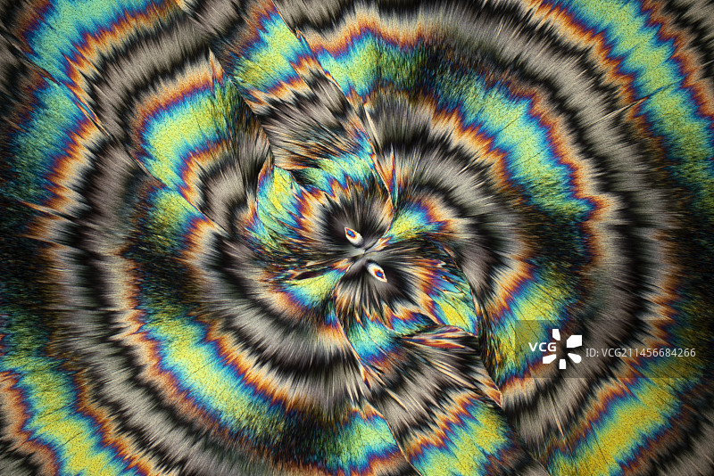 硫酸亚铁偏振光显微照片图片素材