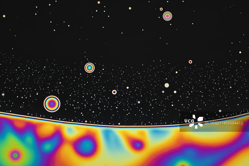 肥皂薄膜显微照片图片素材