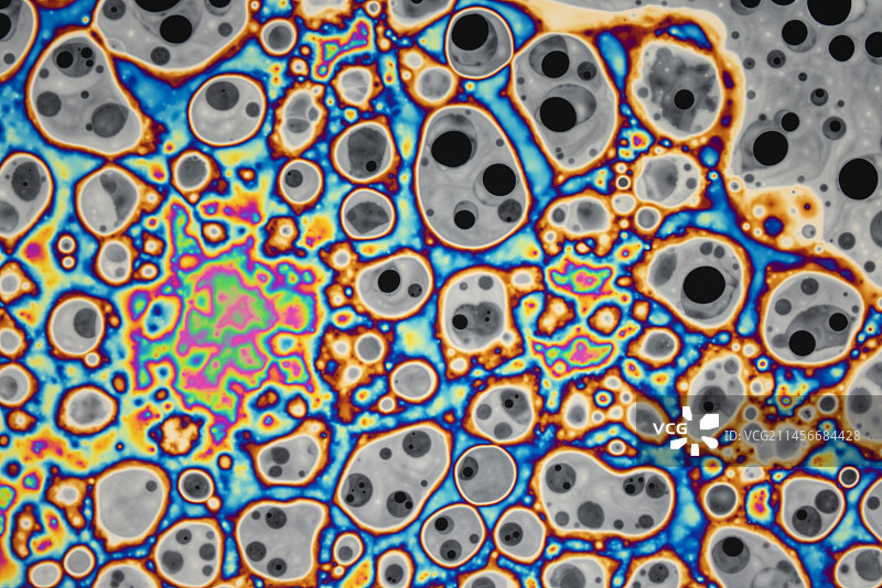 肥皂薄膜显微照片图片素材