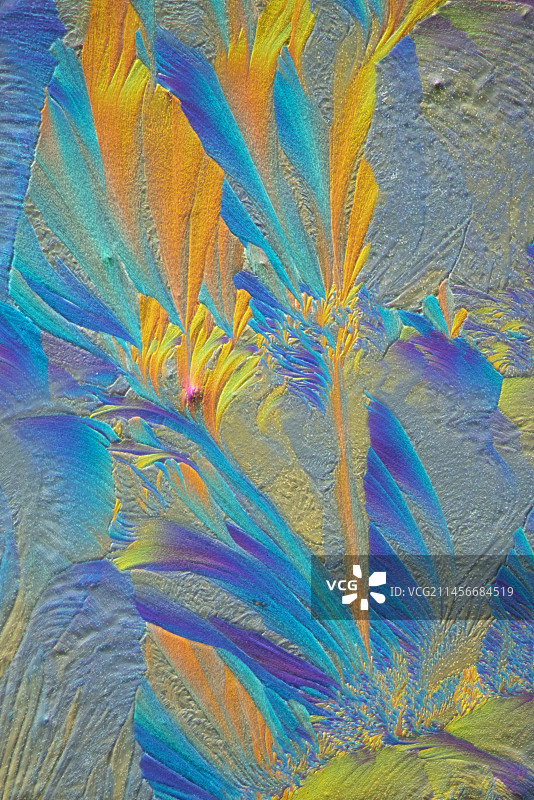 硫酸金属和对苯二酚的显微照片图片素材