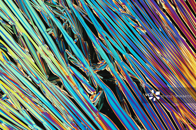 维生素B3和尿素偏光显微照片图片素材