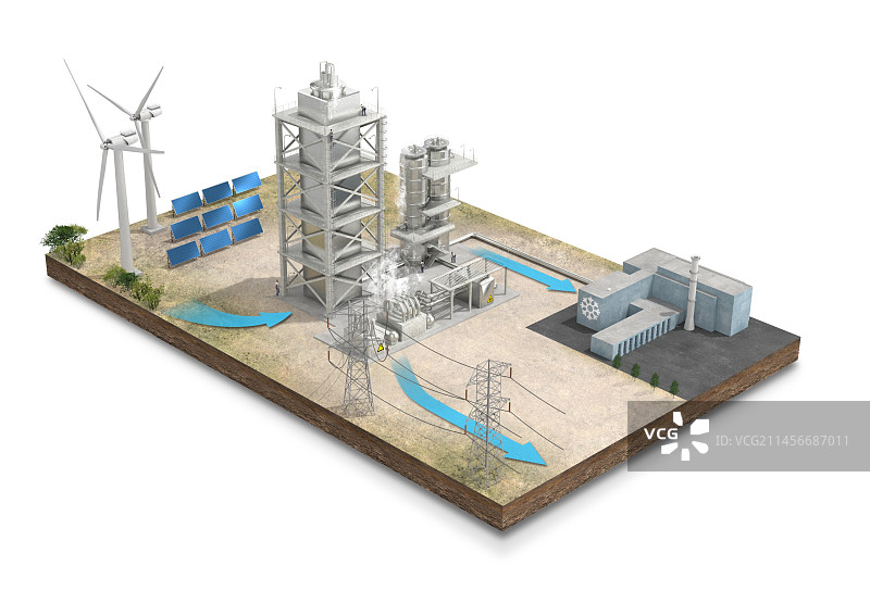 可再生能源存储插画图片素材