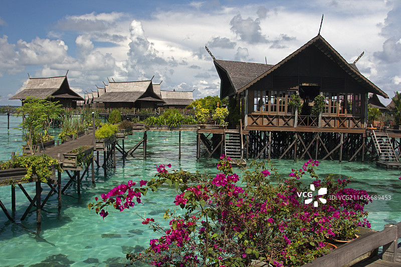 卡帕莱潜水度假村，马来西亚仙本那图片素材