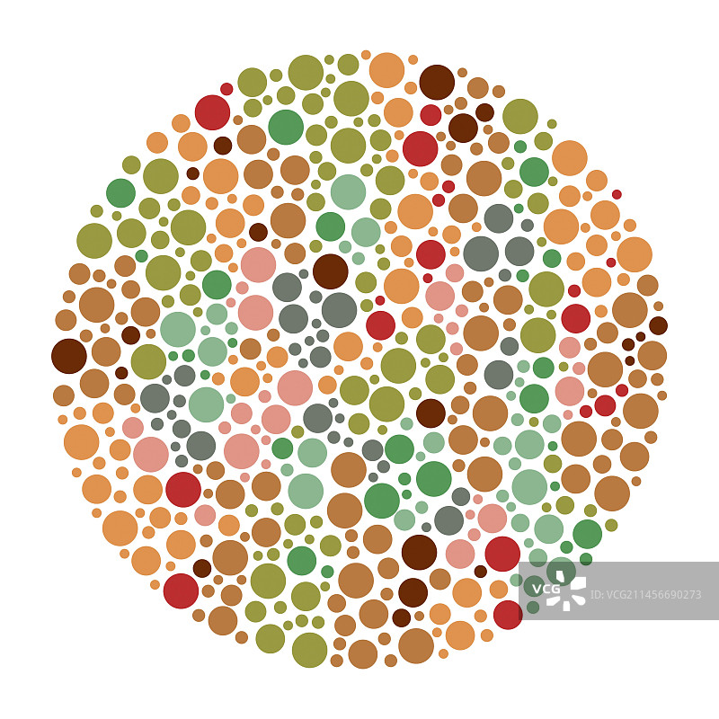 色盲测试图表，插图图片素材