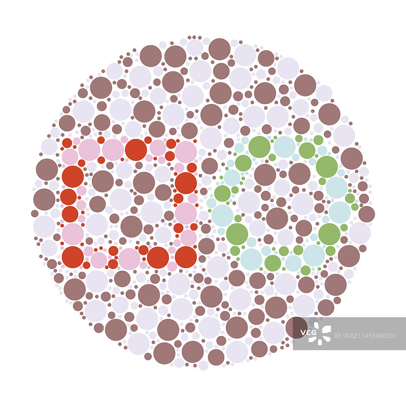 色盲测试图表，插图图片素材