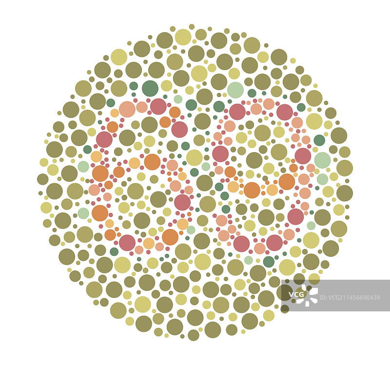 色盲测试图表，插图图片素材