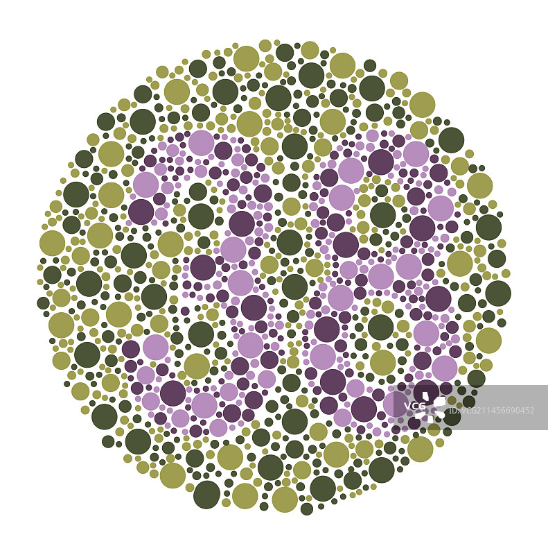 色盲测试图表，插图图片素材