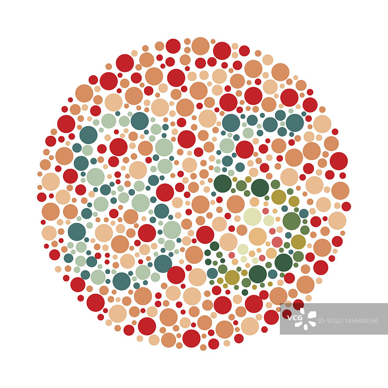 色盲测试图表，插图图片素材