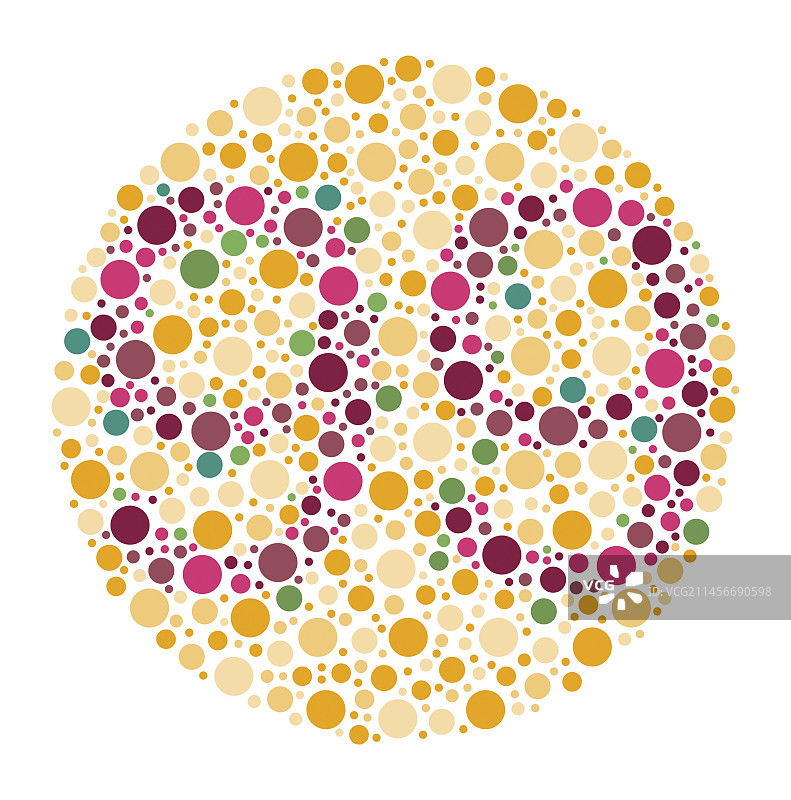 色盲测试图表，插图图片素材