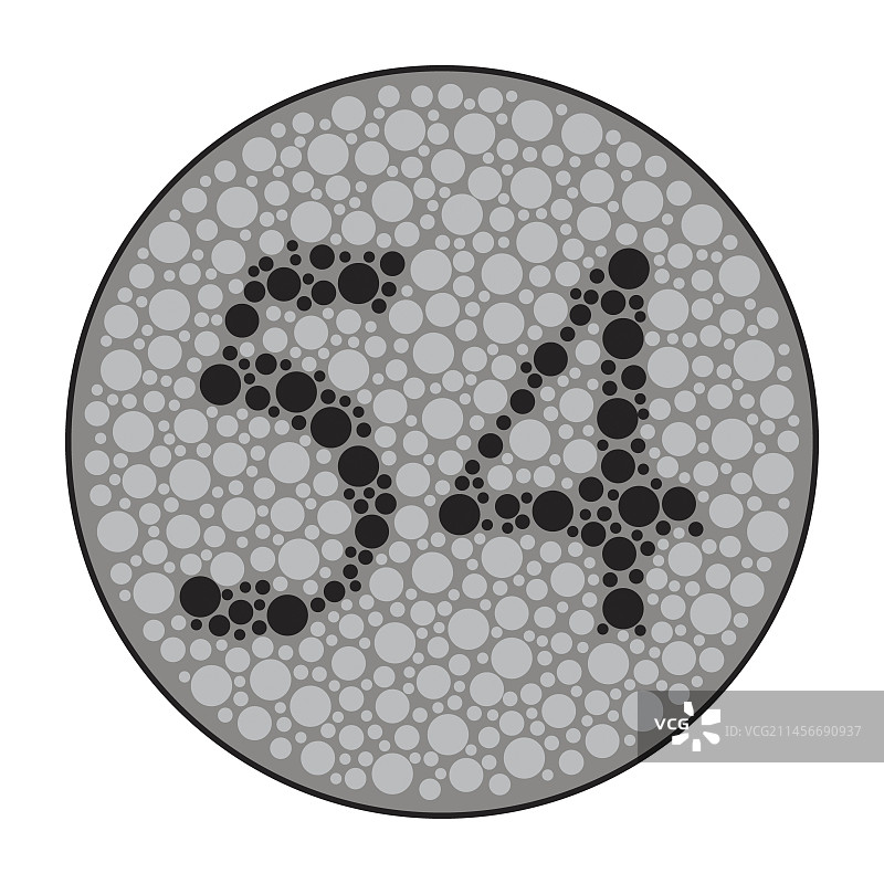色盲测试图表，插图图片素材