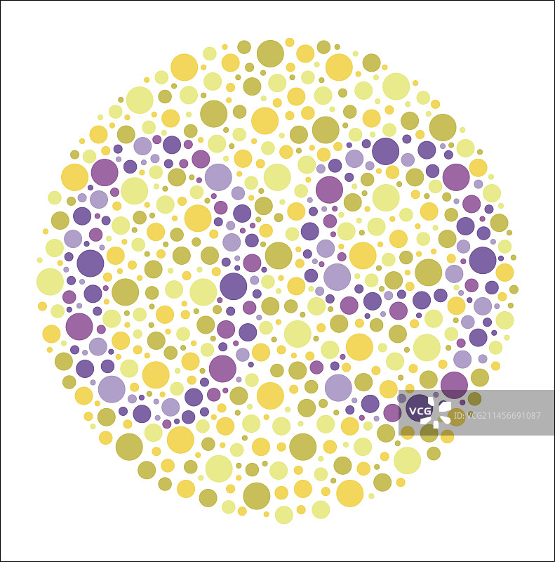 色盲测试图表，插图图片素材