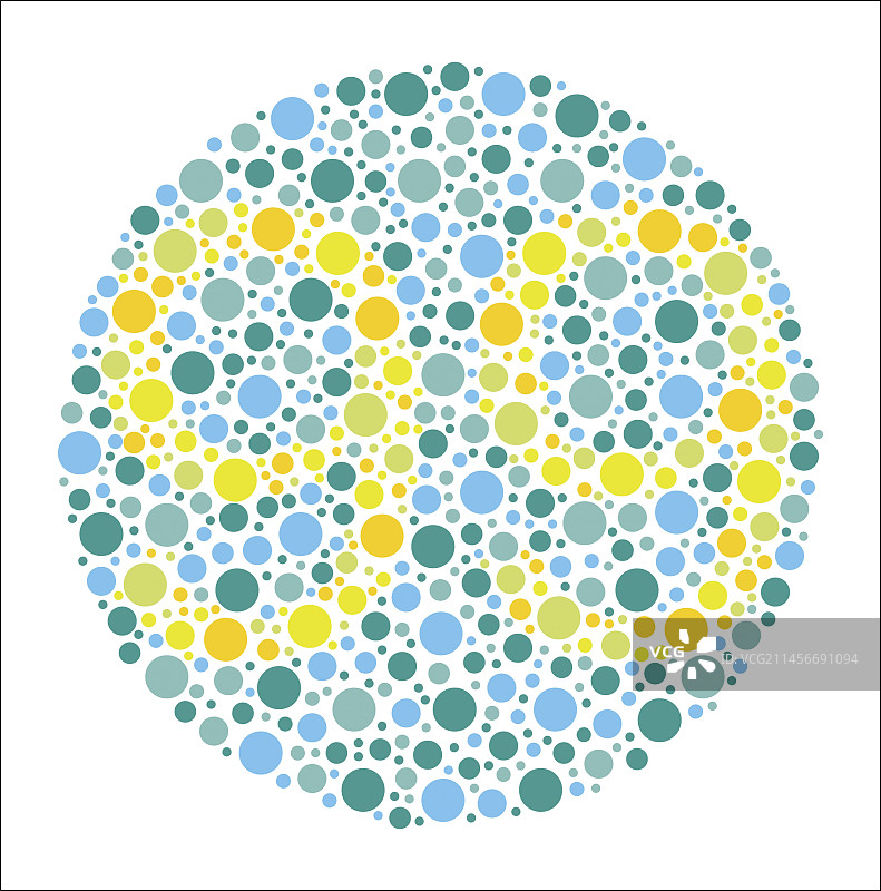 色盲测试图表，插图图片素材