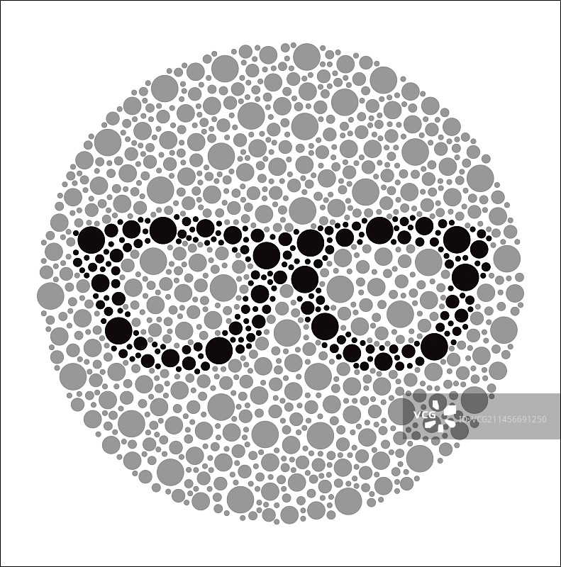 色盲测试图表，插图图片素材