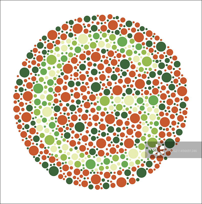 色盲测试图表，插图图片素材