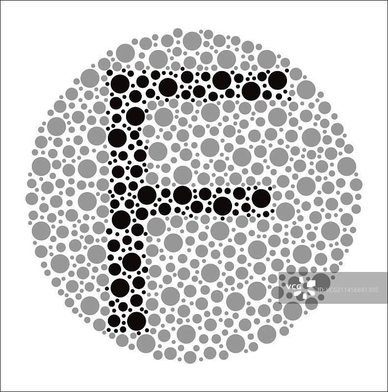 色盲测试图表，插图图片素材