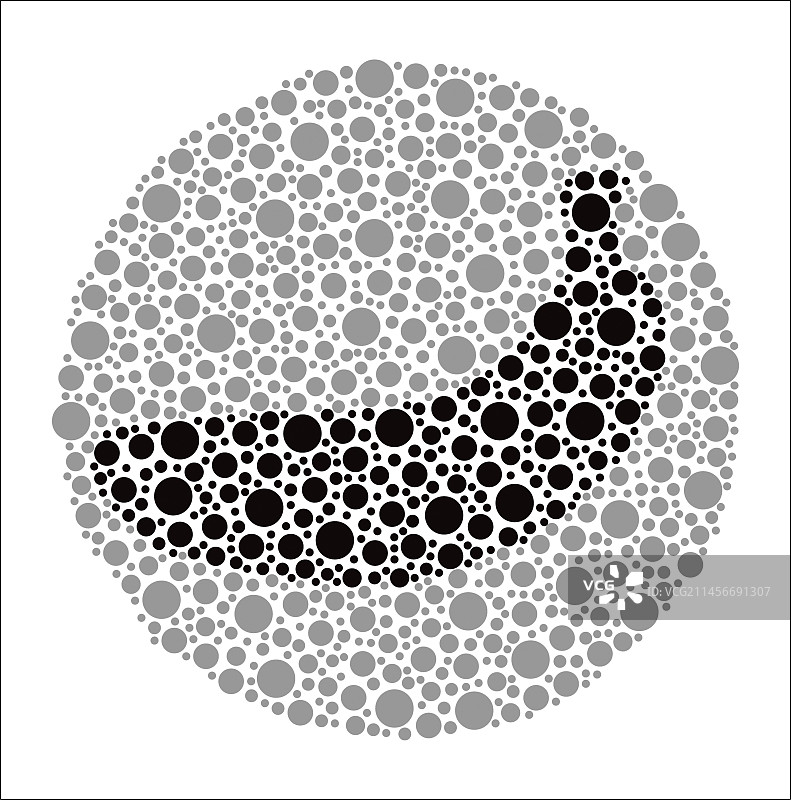 色盲测试图表，插图图片素材