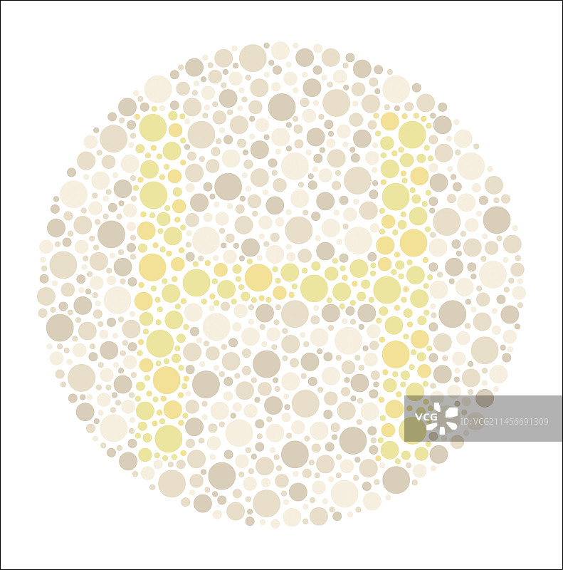 色盲测试图表，插图图片素材