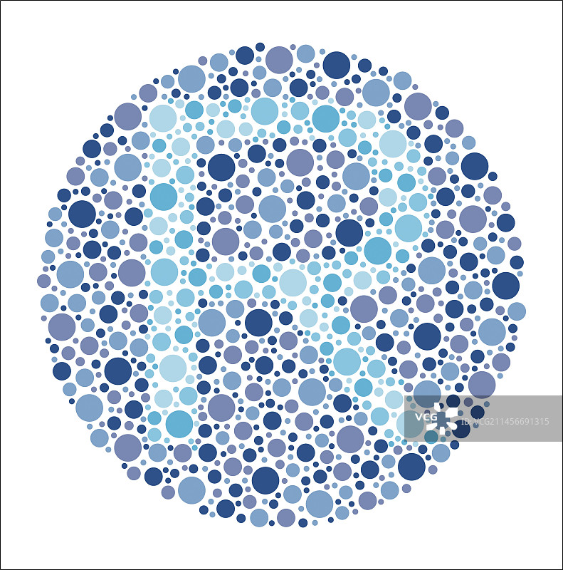 色盲测试图表，插图图片素材