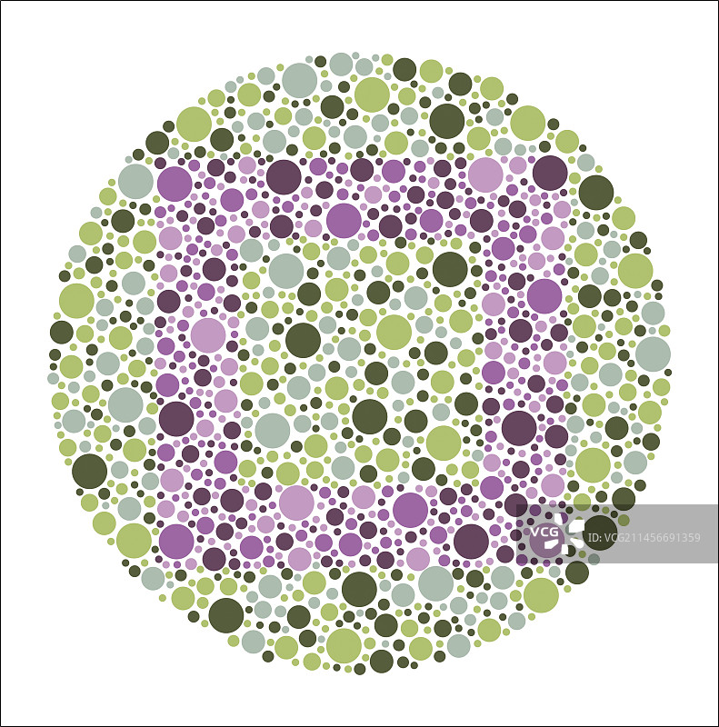 色盲测试图表，插图图片素材