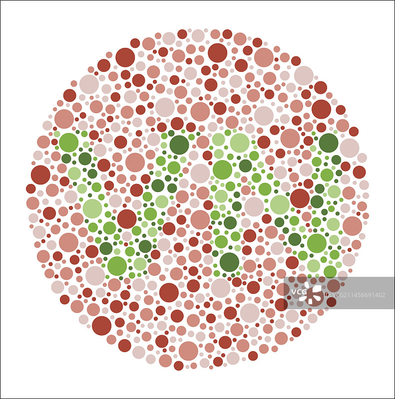 色盲测试图表，插图图片素材