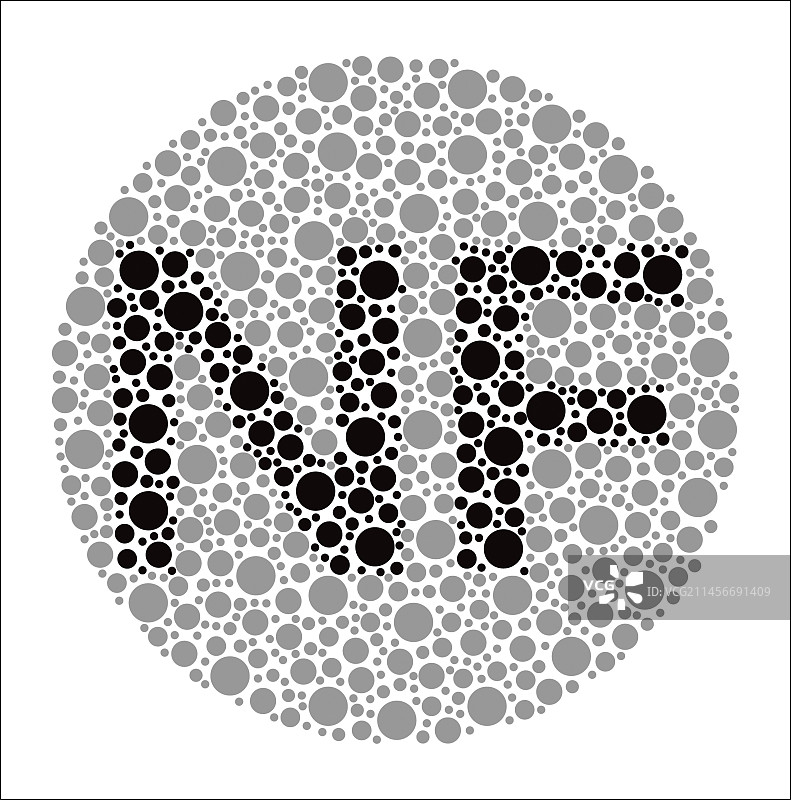 色盲测试图表，插图图片素材