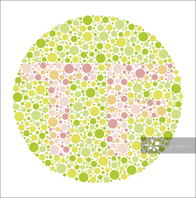 色盲测试图表，插图图片素材