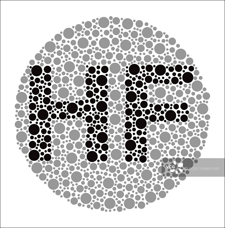 色盲测试图表，插图图片素材