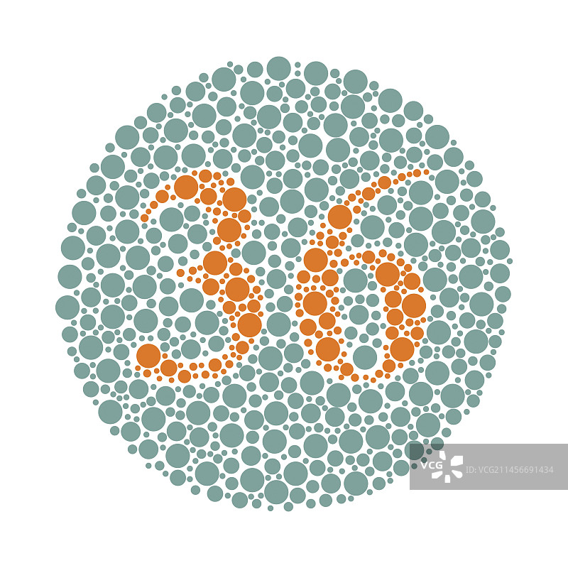 色盲测试图表，插图图片素材