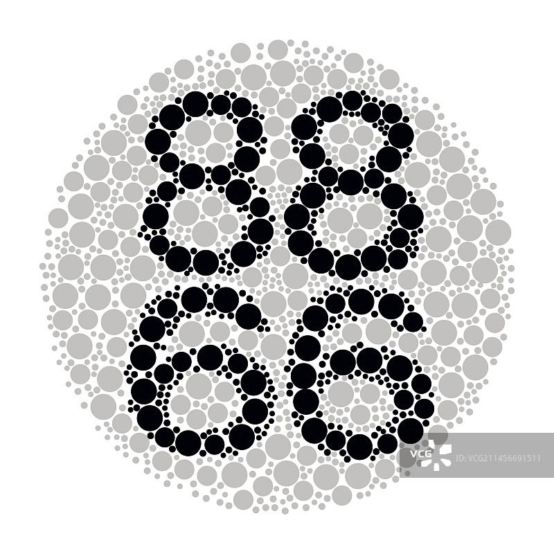 色盲测试图表，插图图片素材