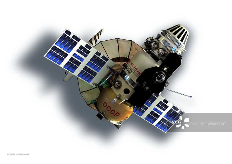 金星4号着陆器和服务舱插图图片素材