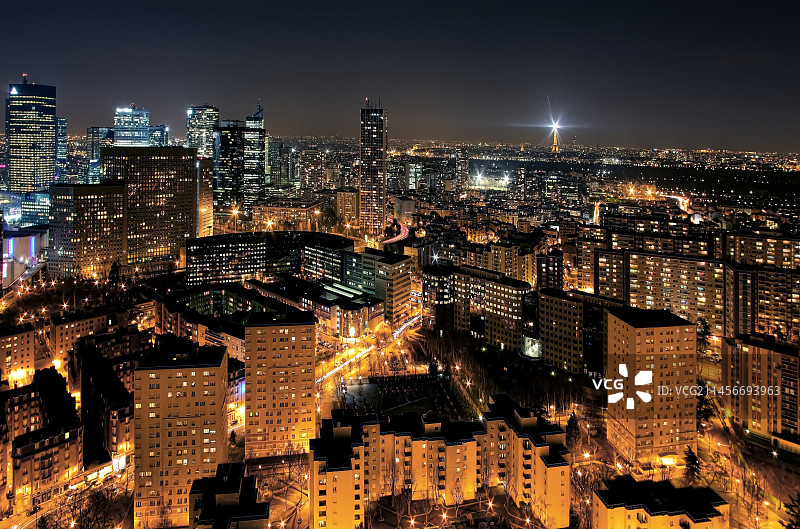 法国巴黎夜景图片素材