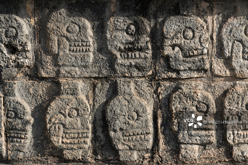 墨西哥奇琴伊察的骷髅平台图片素材